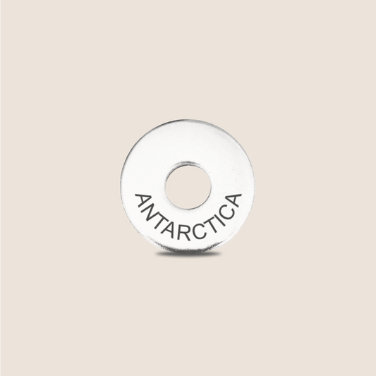 Engraved Antarctica Country Token to remember your holiday, adding it to your travel keychain to make the perfect keepsake.