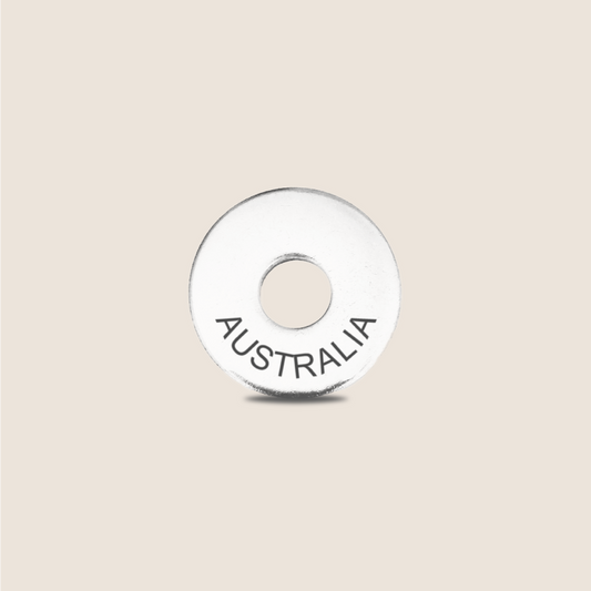 Engraved Australia Country Token to remember your holiday, adding it to your travel keychain to make the perfect keepsake.
