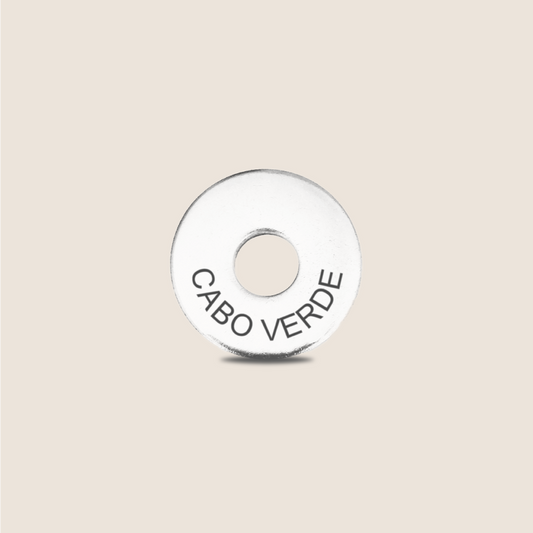 Engraved Cape Verde Country Token to remember your holiday, adding it to your travel keychain to make the perfect keepsake.