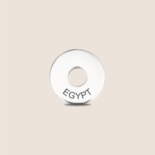 Engraved Egypt Country Token to remember your holiday, adding it to your travel keychain to make the perfect keepsake.