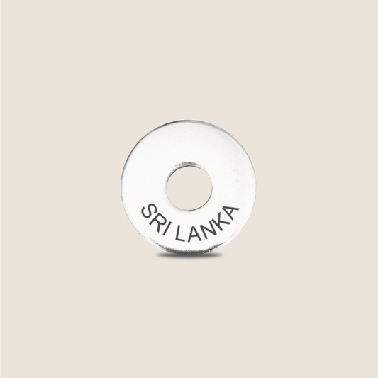 Engraved Sri Lanka Country Token to remember your holiday, adding it to your travel keychain to make the perfect keepsake.