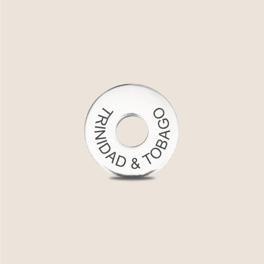Engraved Trinidad and Tobago Country Token to remember your holiday, adding it to your travel keychain to make the perfect keepsake.