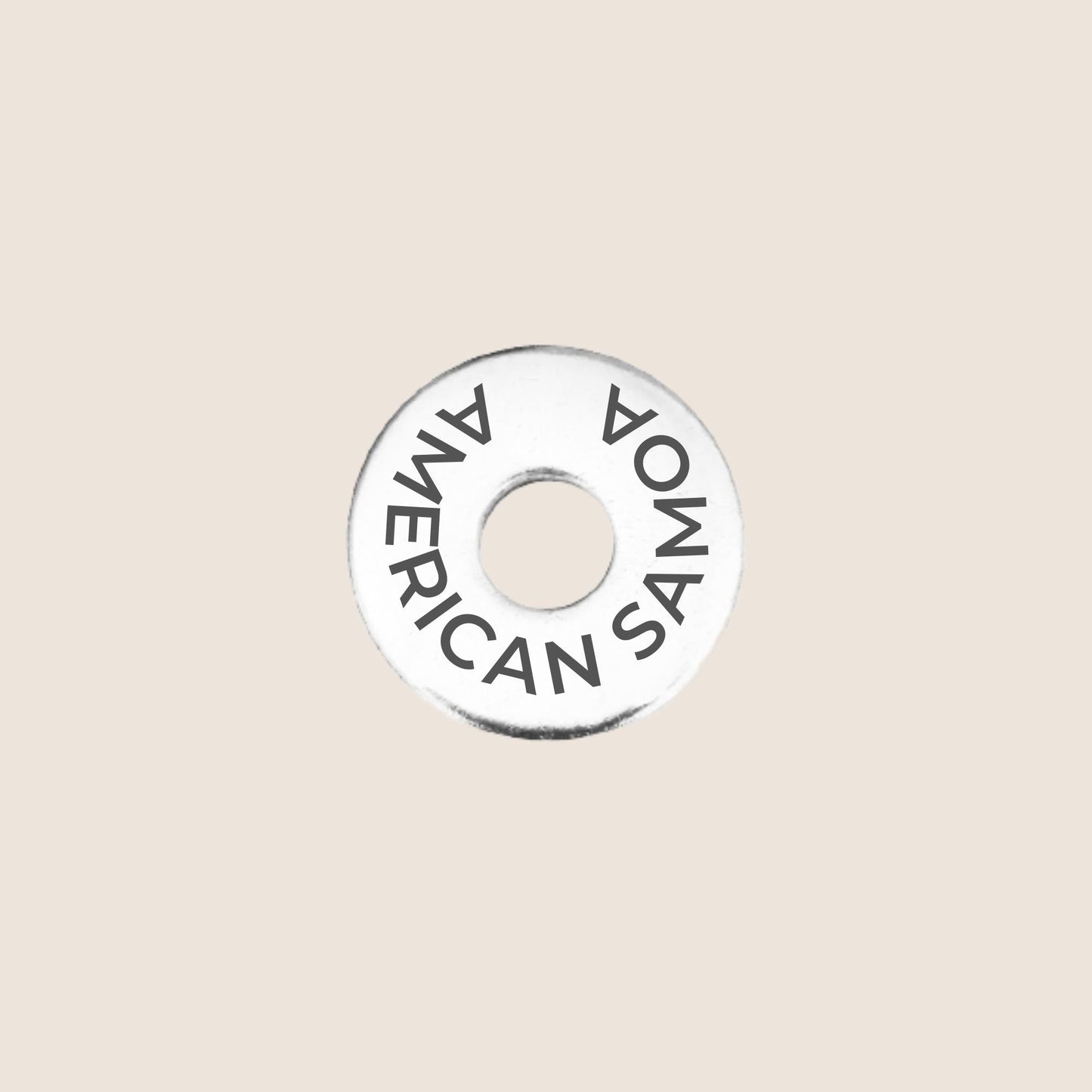 Engraved American Samoa US State Token in stainless steel to add to your travel keepsake collection for your USA adventures.