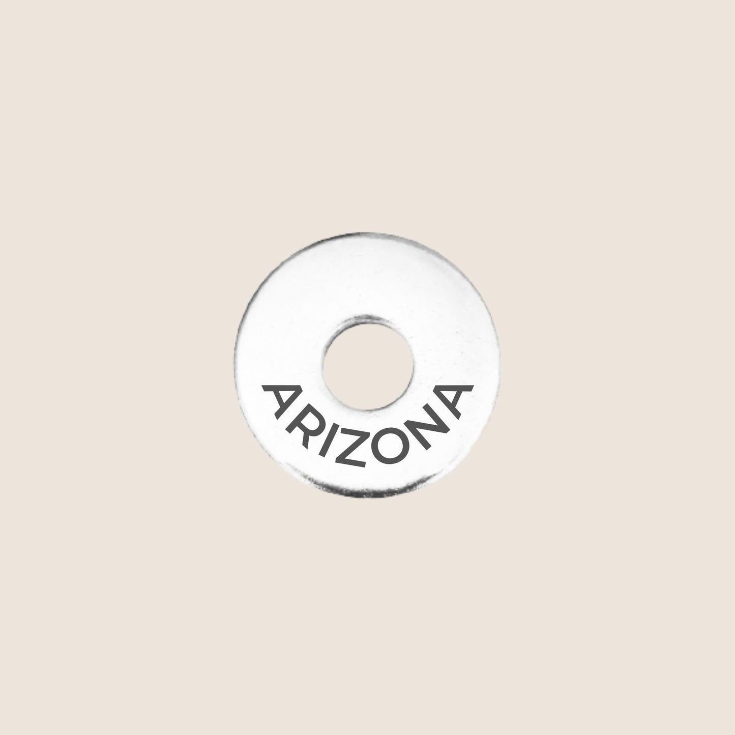 Engraved Arizona US State Token in stainless steel to add to your travel keepsake collection for your USA adventures.