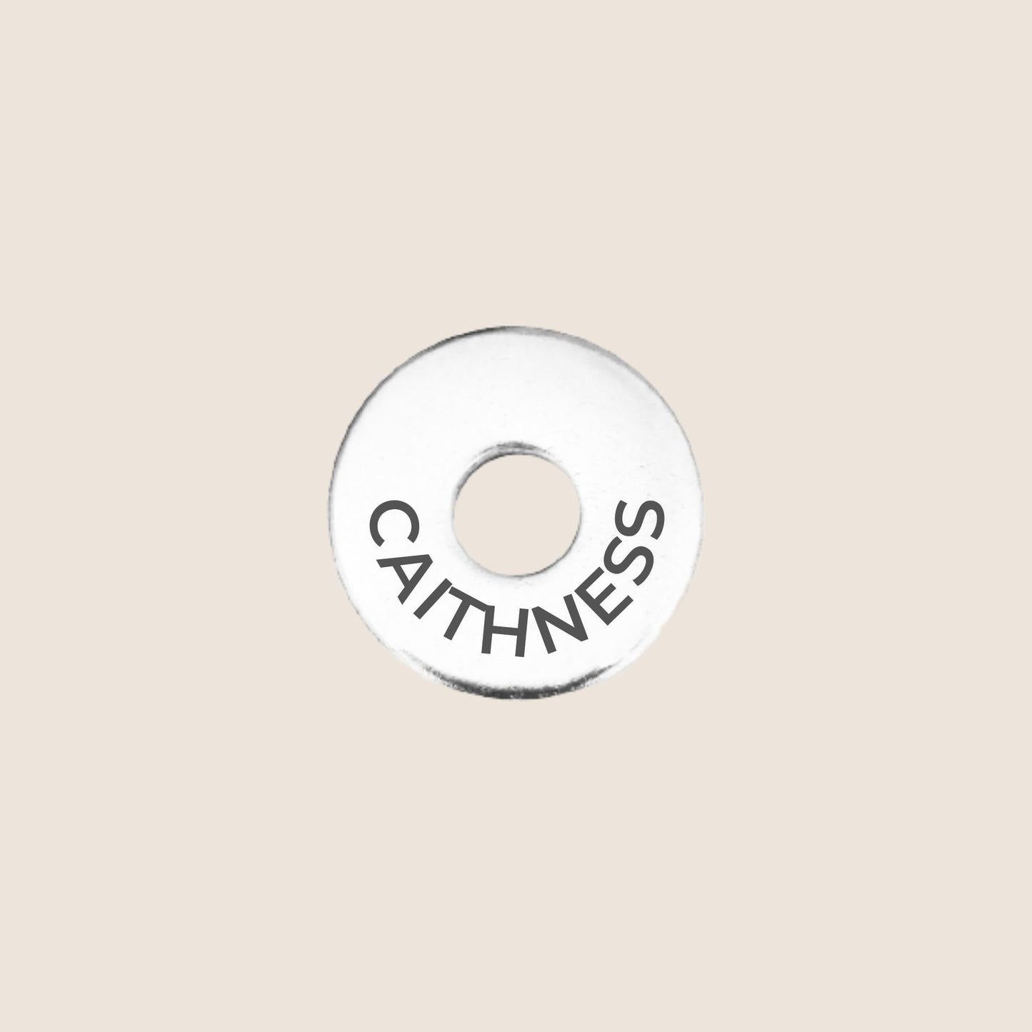 Engraved stainless steel token for each UK County visited, this token is engraved with Caithness.