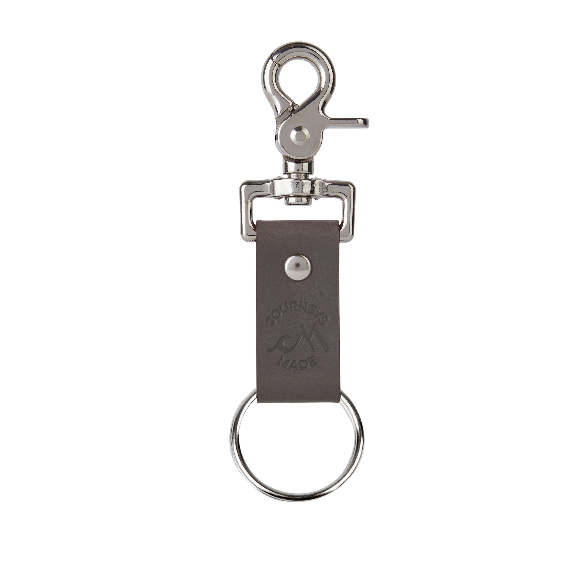 Grey Keychains Grey Leather Travel Keychain - Journeys Made